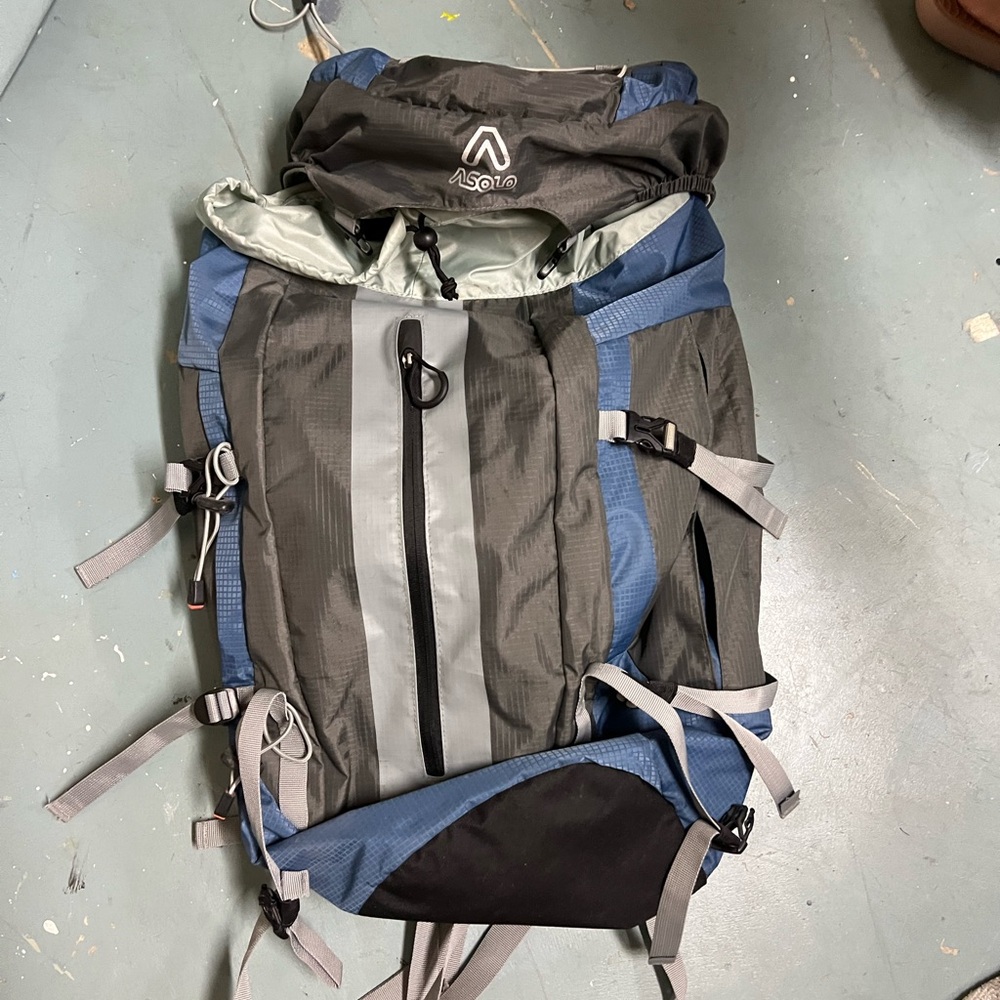 Asolo Black and Blue Outdoor Backpack